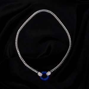 Lot 055 Van Cleef & Arpels white gold and lapis lazuli necklace