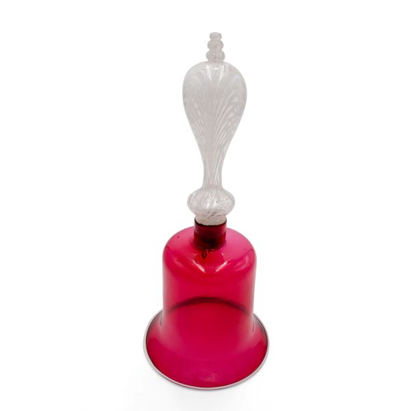 Lot 091 - Victorian Nailsea red glass bell, circa 1880