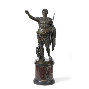 Lot 001 - Major bronze sculpture depicting Julius Caesar, Rome 19th century