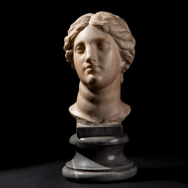 Lot 100 - Ancient roman head, possibly Venus, 18th century