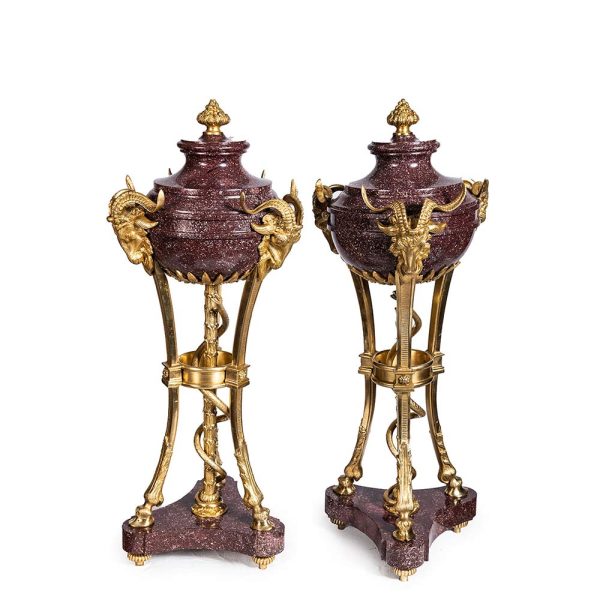 Lot 103 - Pair of cassolettes, France late 18th century