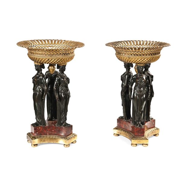 Lot 105 - Pair of centrepieces, France late 18th early 19th century