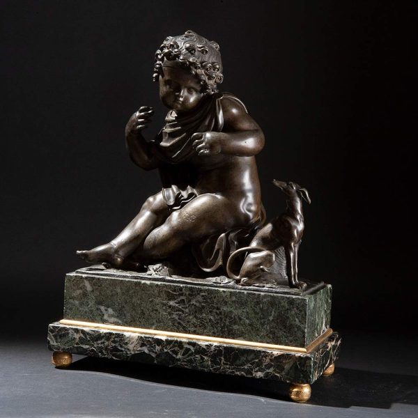 Lot 113 - Bronze putto, France 19th century