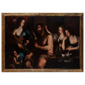 Lot 012 - Francesco Rustici called Rustichino (Siena 1592 - 1626), Hercules and Onphale