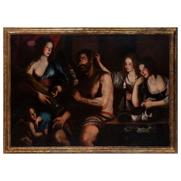 Lot 012 - Francesco Rustici called Rustichino (Siena 1592 - 1626), Hercules and Onphale