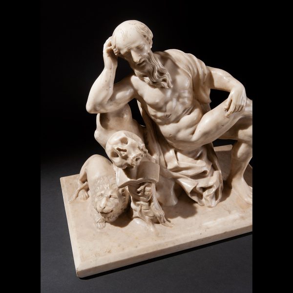 Lot 019 - Cosimo Fanzago (Clusone 1591 - Naples 1678) Sculpture of St Jerome in Meditation