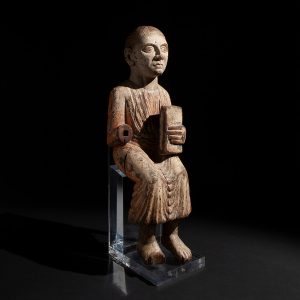 Lot 025 - Wooden sculpture, central Italian manufacture, 12th century
