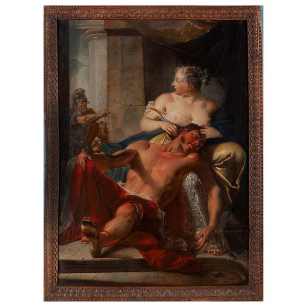 Lot 035 - Antonio Molinari (Venice 1655 - 1704), Samson and Delilah