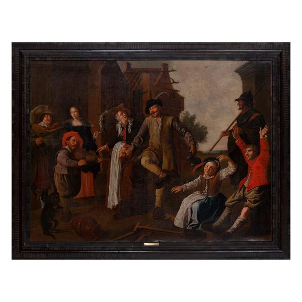 Lot 038 - Jan Miens Molenaer (Haarlem 1610 - 1668), attr. to, Peasants' dance