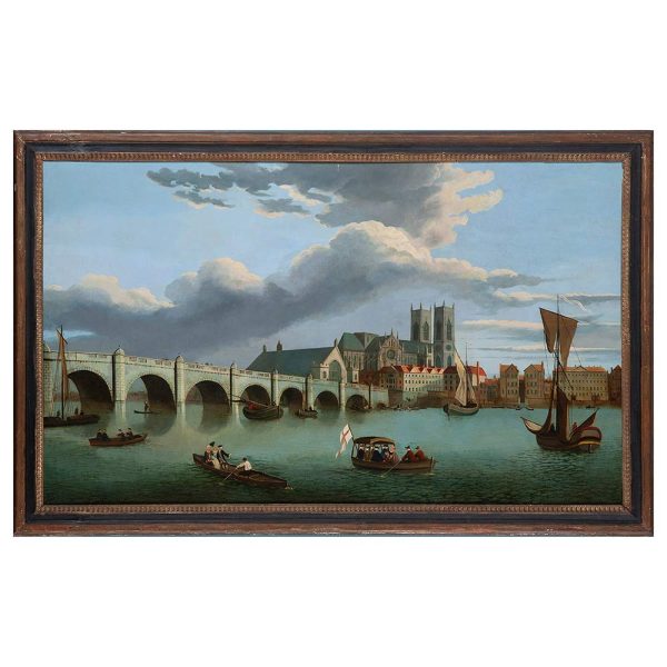 Lot 039 - Probable 18th century Northern italian artist, Pair of views of London