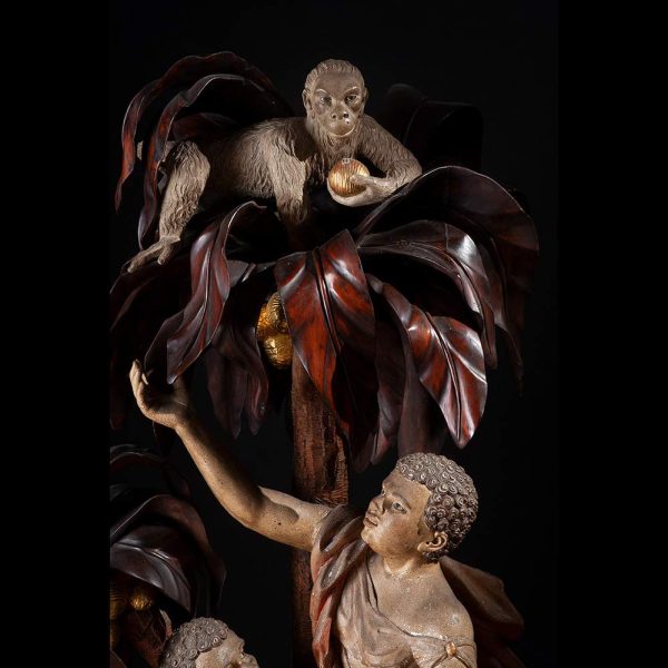 Lot 060 - Major polychrome woodcarving, Naples 18th century