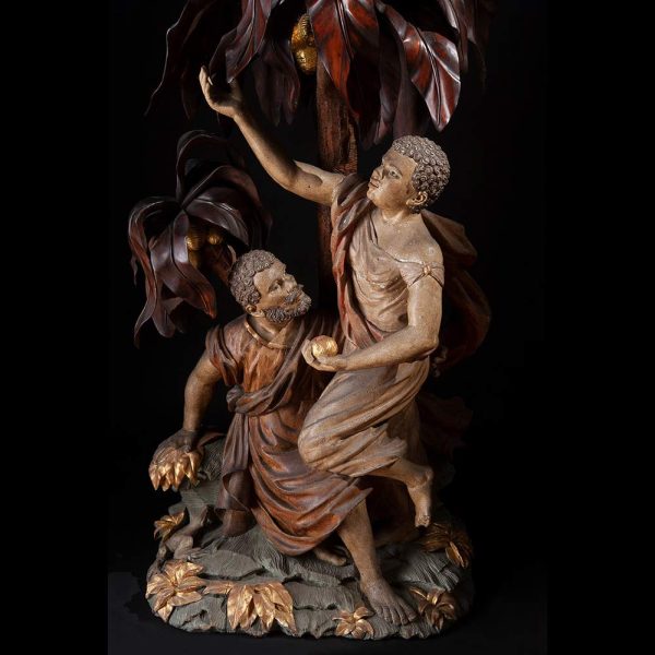 Lot 060 - Major polychrome woodcarving, Naples 18th century