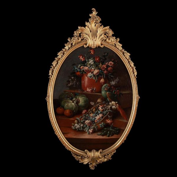Lot 061 - Francesco Malagoli (Modena 1732? - 1779), attr. to, Pair of still lifes with flowers