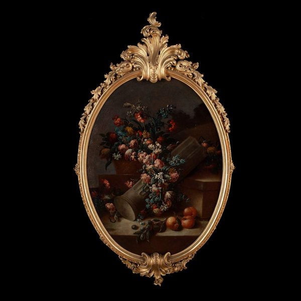 Lot 061 - Francesco Malagoli (Modena 1732? - 1779), attr. to, Pair of still lifes with flowers