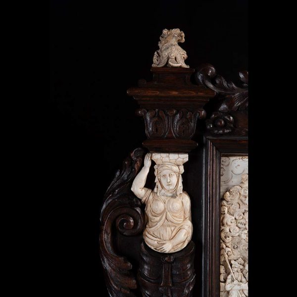 Lot 067 - Great ivory relief, Northern European manufacture from the first half of the 18th century