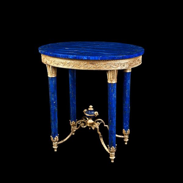 Lot 076 - Exceptional lapis lazuli table from the Urals, 19th century Russia