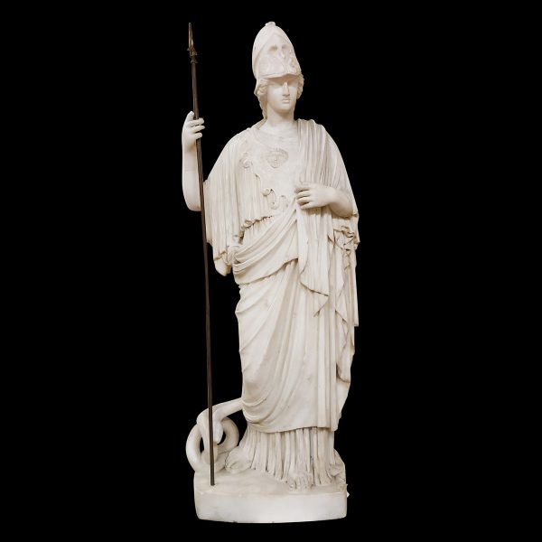 Lot 091 - Sculpture depicting the goddess Athena, Italian manufacture, 19th century